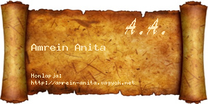 Amrein Anita névjegykártya